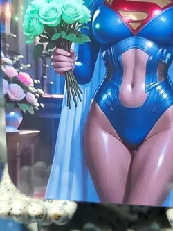 1/1 Only 1 Made Supergirl Blue Outfit Wedding Roses Southern Customs Waifu Card - Image 5