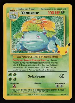2021 Pokemon Celebrations Classic Collection - VENUSAUR - Holo Rare Card #15/102 - Image 1