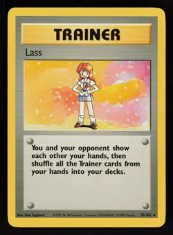 1999 Pokemon Base Set Unlimited - LASS - Non Holo Rare Trainer Card #75/102 - Image 1