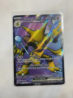 Pokemon TCG Alakazam EX Holo Ultra Rare Card 188/165 Scarlet & Violet - Image 1