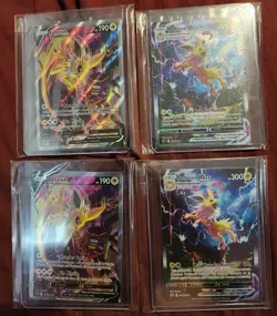 Lot Of 4 Cards Pokemon Jolteon V & VMAX Black Star Promo LP - Image 1