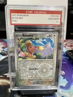 BUNEARY #125/182 FOIL Pokemon 2025 Card GRADED 10 MINT TCG CCG - Image 1