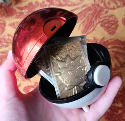 Limited Edition Gold Plated Pokemon Cards - Togepi And Pikachu With Pokeball - Image 1