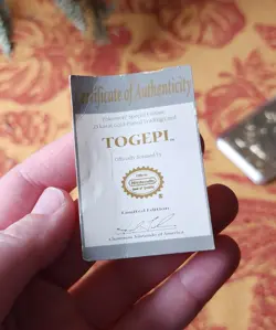Limited Edition Gold Plated Pokemon Cards - Togepi And Pikachu With Pokeball - Image 5