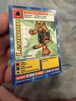 Leomon Bo-03 - 1st Edition Digimon Card Game 1999 Bandai - LP - Image 2