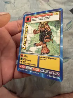 Leomon Bo-03 - 1st Edition Digimon Card Game 1999 Bandai - LP - Image 3