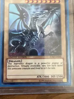 Konami Blue-Eyes White Dragon JUMP-EN068 Ultra Rare Limited Edition Dragon Card - Image 2