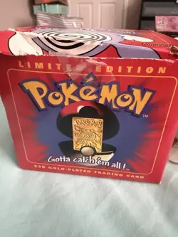 1999 Pokemon POLIWHIRL 23K Gold Plated Card Poke Ball Limited Ed. Sealed Ball - Image 2