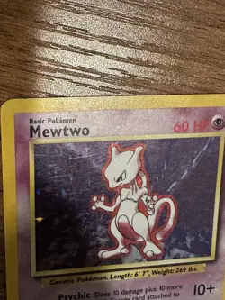 1999 Pokemon TCG Mewtwo Base Set Holo Unlimited Rare Card - Image 5
