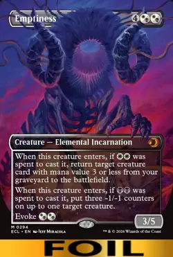 Emptiness ** FOIL BORDERLESS ** #294 - Lorwyn Ecliped - NM MTG - Image 1