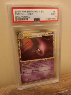 Pokemon Espeon 81/90 HGSS Undaunted Prime Ultra Rare Holo - PSA 9 MINT - Image 2