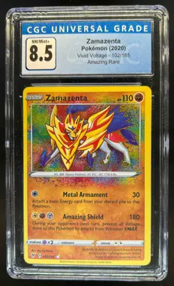 2020 Pokemon SWSH Vivid Voltage Zamazenta #102/185 CGC 8.5 - Image 1
