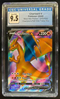 2019-2023 Pokemon SWSH Black Star Promos Charizard V #SWSH050 CGC 9.5 - Image 1