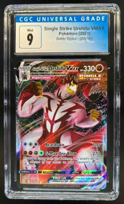2021 Pokemon SWSH Battle Styles Single Strike Urshifu VM #086/163 CGC 9 - Image 1