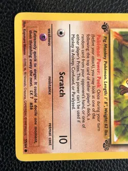 MANKEY 1999 POKEMON BASE JUNGLE 1ST EDITION COMMON 55/64 - Image 3