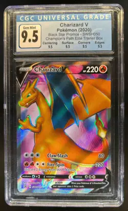 2019-2023 Pokemon SWSH Black Star Promos Charizard V #SWSH050 CGC 9.5 - Image 1