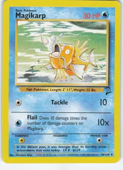 Magikarp 050/130 Base Set 2 Uncommon Normal MP Pokemon - Image 1