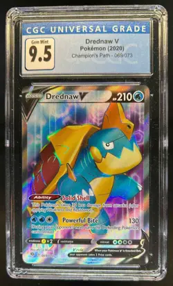 2020 Pokemon SWSH Champion's Path Drednaw V #069/073 CGC 9.5 - Image 1