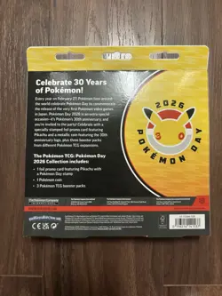 New Sealed Pokemon Day 2026 Collection, 3 Packs & Pikachu Promo In hand - Image 2