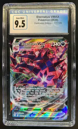 2020 Pokemon SWSH Darkness Ablaze Eternatus VMAX #117/189 CGC 9.5 - Image 1