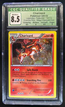 2013 Pokemon Black & White Legendary Treasures Charizard Holo #19/113 CGC 8.5 - Image 1
