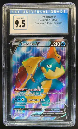 2020 Pokemon SWSH Champion's Path Drednaw V #069/073 CGC 9.5 - Image 1