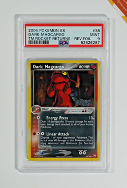 Pokemon PSA 9 Dark Magcargo #38 Rev Foil EX Team Rocket Returns 2004 English - Image 1