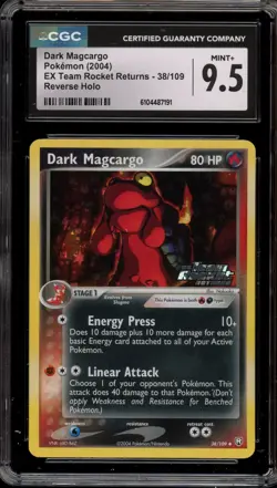 Pokemon Dark Magcargo EX Team Rocket Returns Reverse Holo #38 CGC 9.5 - Image 1