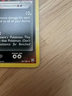 Pokemon Dark Magcargo 38/109 ex Team Rocket Returns Reverse Holo Stamp LP - Image 5