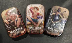 One Piece Vol.2 Mini Tins Set Of 3 English Sealed-Monkey D Luffy/Sabo/Ace - Image 1