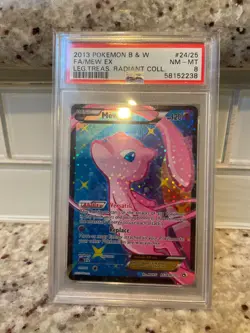 Pokemon Mew EX Radiant Collection Legendary Treasures RC24/RC25 PSA 8 - Image 1