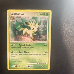 2008 Pokemon, D&P Majestic Dawn Deck Exc., #24/100 Leafeon Lv. 40, Holo Rare - Image 1