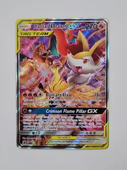 Charizard & Braixen GX SM230 Black Star Promo Tag Team Generations - *NEAR MINT* - Image 1