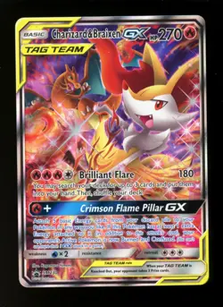 Charizard & Braixen GX SM230 Black Star Promo Tag Team Generations Coll. Pokemon - Image 1