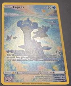 Pokemon Lapras GG05/GG70 Ultra Rare Crown Zenith Galarian Gallery Full Art NM - Image 2