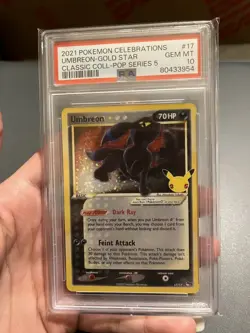 2021 POKEMON CELEBRATIONS UMBREON GOLD STAR Classic Coll - POP SERIES 5 PSA 10 - Image 3