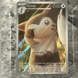 Pokemon TCG Furret 168/159 SV09: Journey Together Illustration Rare Holofoil NM - Image 1
