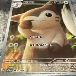 Pokemon TCG Furret 168/159 SV09: Journey Together Illustration Rare Holofoil NM - Image 4
