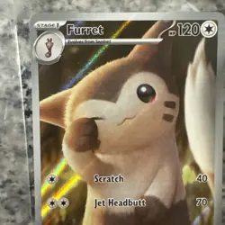 Pokemon TCG Furret 168/159 SV09: Journey Together Illustration Rare Holofoil NM - Image 5