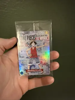 RARE One Piece Monkey D. Luffy US Voyage College Basketball Promo Card SEALED - Image 1