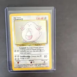 Pokemon TCG Chansey Base Set Holo Rare Card 003/102 English - Image 1