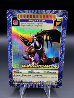 WarGreymon ST-84 Digimon 2001 Holofoil Bandai Card LP B - Image 1