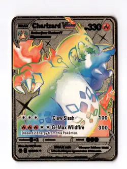 CUSTOM Metal Charizard VMAX (Champions Path) Rainbow Card - Image 1