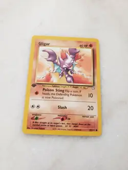 Gligar 1st Edition 59/111 Neo Genesis Pokemon TCG Card NM - Image 1