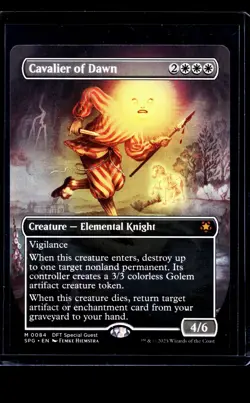 2025 MTG Magic The Gathering SPG Special Guests Borderless #84 Cavalier of Dawn - Image 1