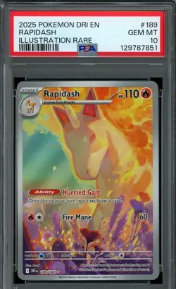 Pokemon Rapidash 189/182 Destined Rivals Illustration Rare PSA 10 - Image 1