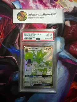 2019 Pokemon Hidden Fates SHINY SCIZOR GX SV72/SV94 PSA 10 GEM MINT - Image 1