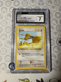 Pokemon Doduo 48/102 Base Set 1st Edition Shadowless CGC 7 - Image 1
