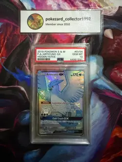 2019 Pokemon Hidden Fates SHINY ARTICUNO GX SV54/SV94 PSA 10 GEM MINT - Image 1