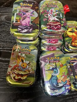Pokemon Prismatic Evolutions 17 Mini Tins FULL Set Bundle+ - Brand new - Sealed! - Image 4